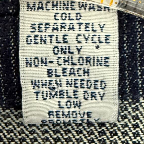 Vintage Denim Jacket Blazer Jean Jacket 100% Cotton Womens Sz Medium Dark Wash - Picture 8 of 9